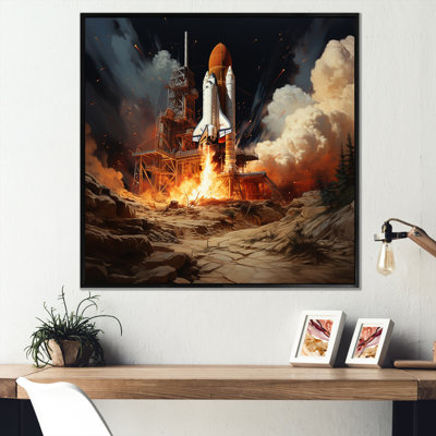Rocketship Remembrance I - Transportation Canvas Print