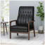 Chaise d'appoint rembourrée en similicuir-1495771719