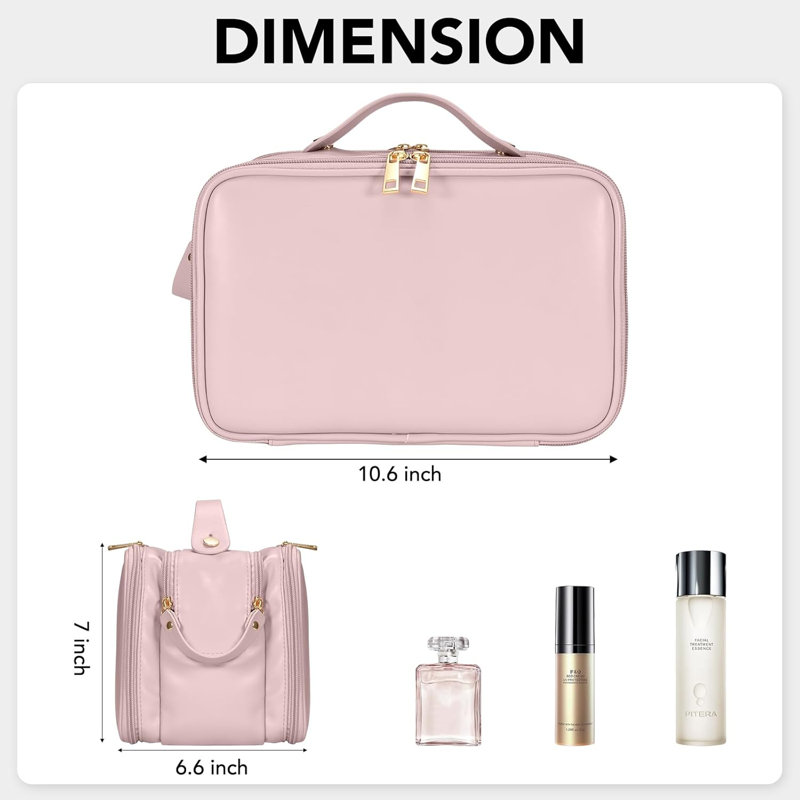 Organisateur de maquillage de voyage, Rose