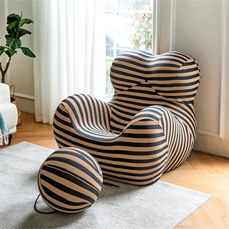 Armchair, Blue Polyester