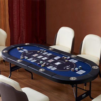 Table de poker pliable bleue VEVOR