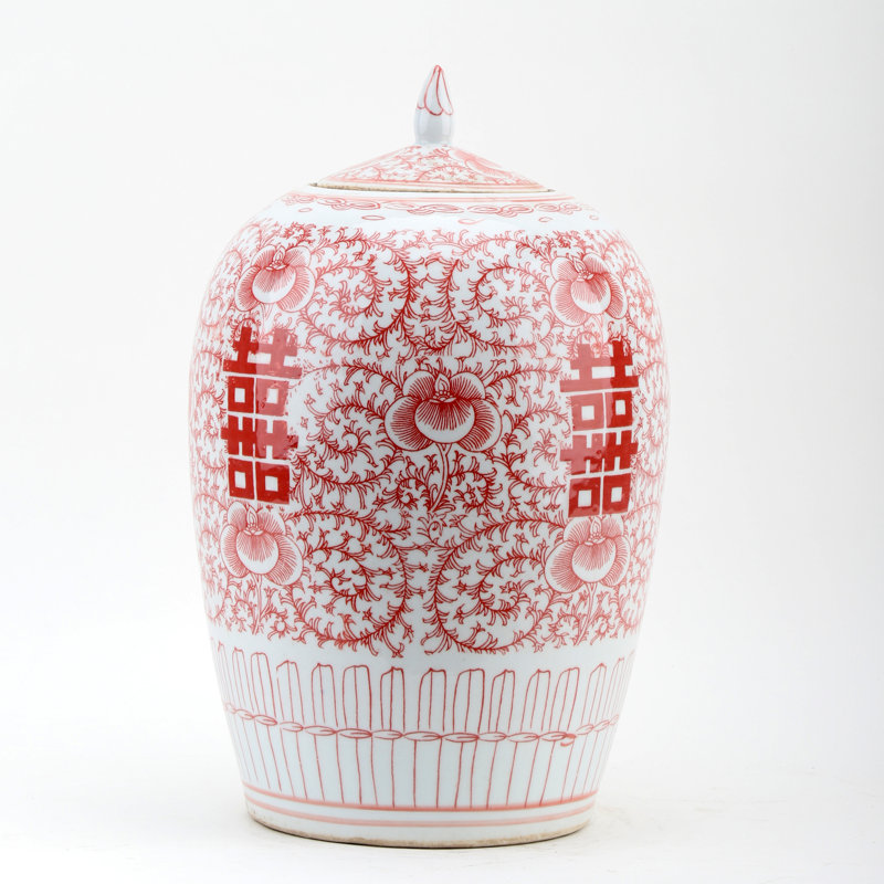 Handmade Porcelain China Ginger Jar