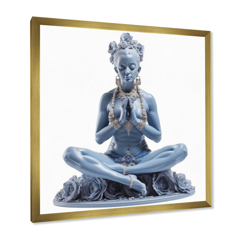 «Blue Yogini Elegant Grace Elevating Spirit» sur impression sur toile, H 24 po x l 24 po x P 1 po