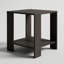 Table de bout carrée de 15,6 po, table d'appoint avec tablette de rangement ouverte pour le salon et la chambre à coucher