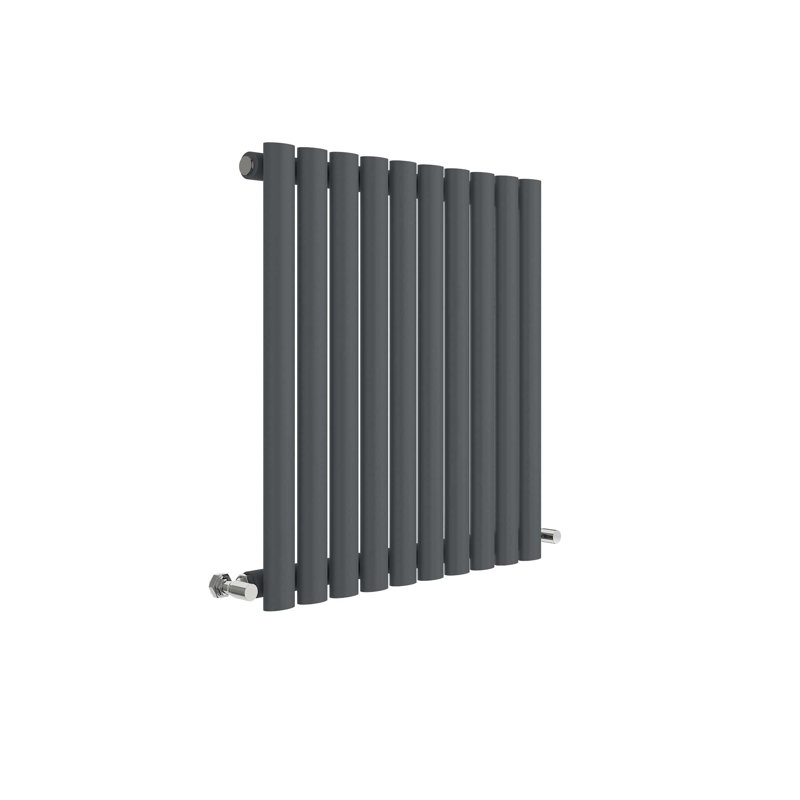 Revive Vertical Designer Radiator, Grey, 60cm H x 58.6cm W x 5.5cm D