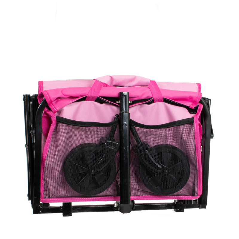 Chariot de service pliable rose IMNNY, Rose