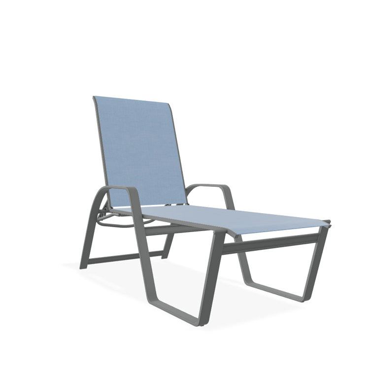 Holna Outdoor Rust-Resistant Metal Chaise Lounge