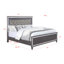 Ensemble de chambre à coucher à panneau tapissier à DEL Marijus 3-1-892228944