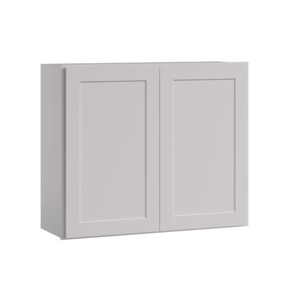 HOMEIBRO Cozy Design 36 W x 12 D x 24 H Ready-to-Assemble Plywood Shaker Standard Wall Cabinet in Shaker Dove