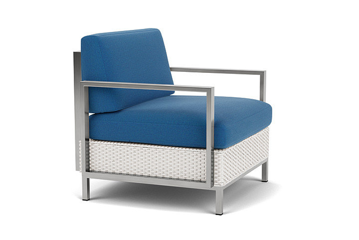 Elements Outdoor Lounge Chair, White, Cottage Pepper