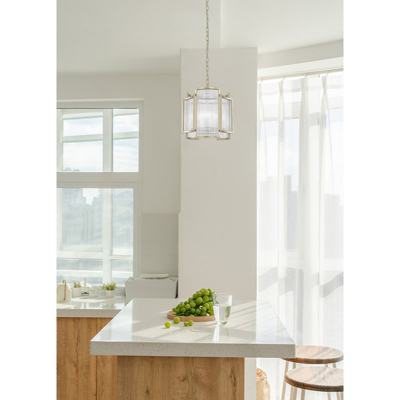 Anspach 3 - Light Geometric Pendant, Matt Gold