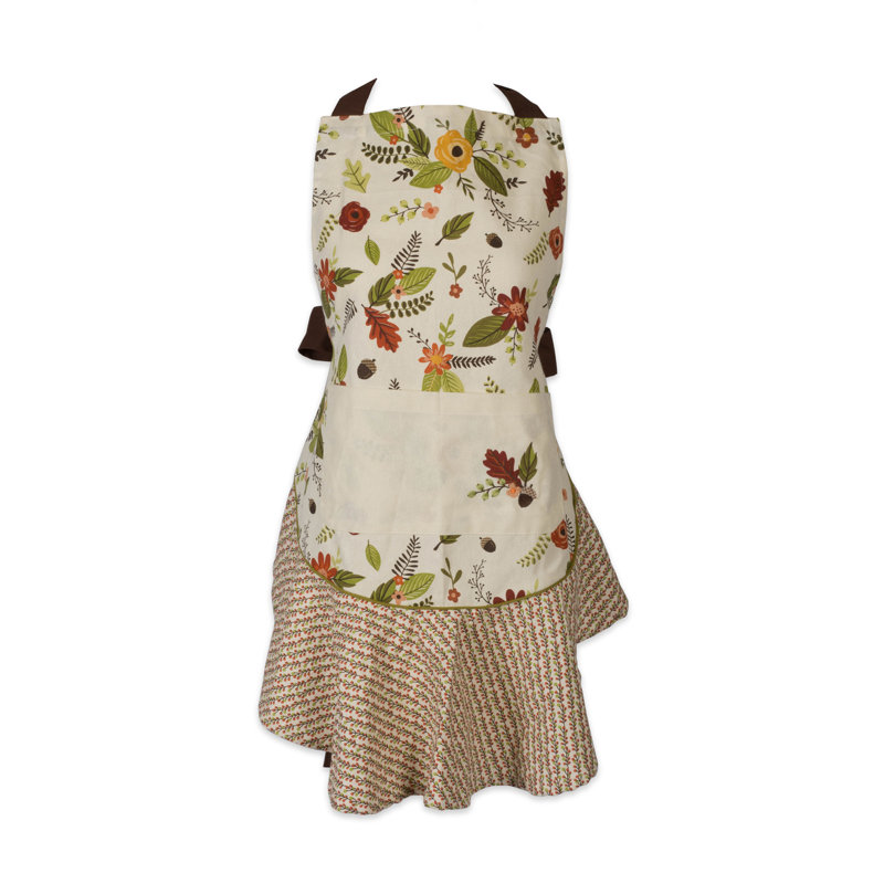 Thanksgiving Floral Bib Apron