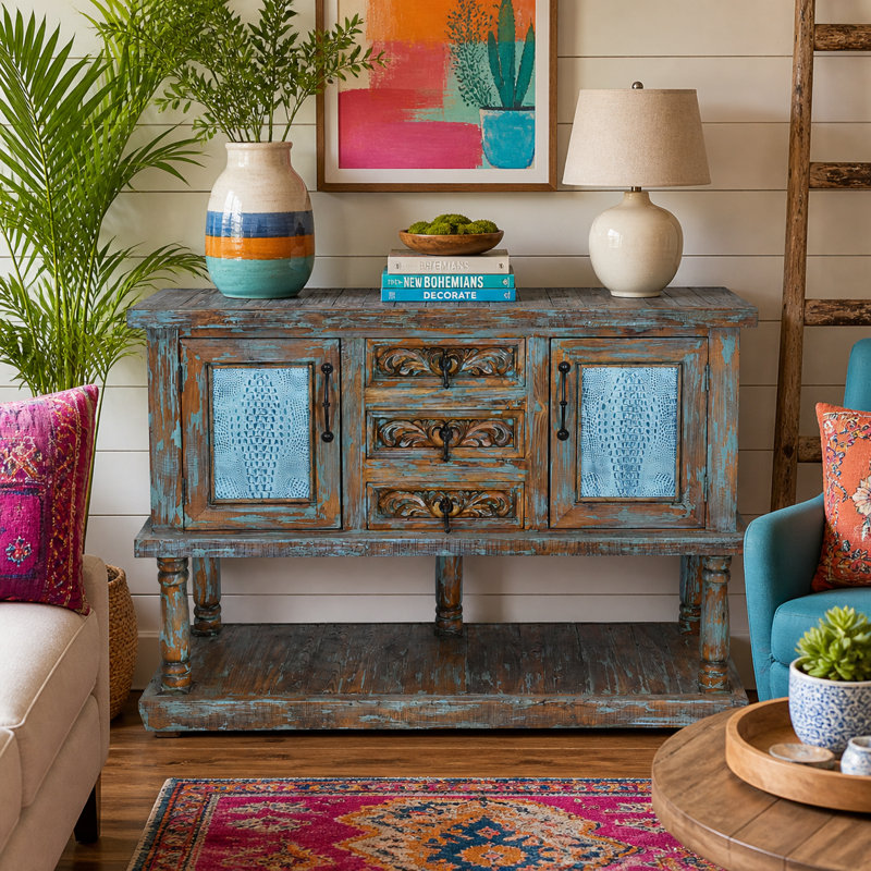 Buffet turquoise