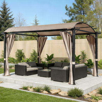 11 Ft. W x 11 Ft. D Aluminum Pergola With Canopy