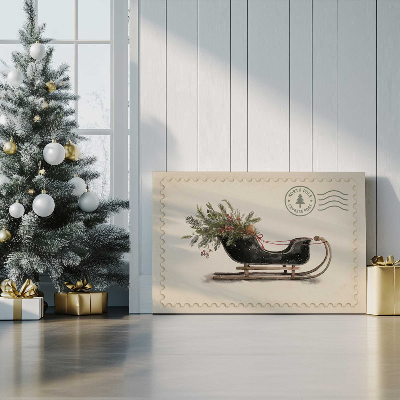 Impression sur toile Northiant Sleigh, Toile tendue avec châssis, H 24 po x l 36 po