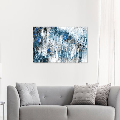 " Abstract Lapis Cascade " Painting Print