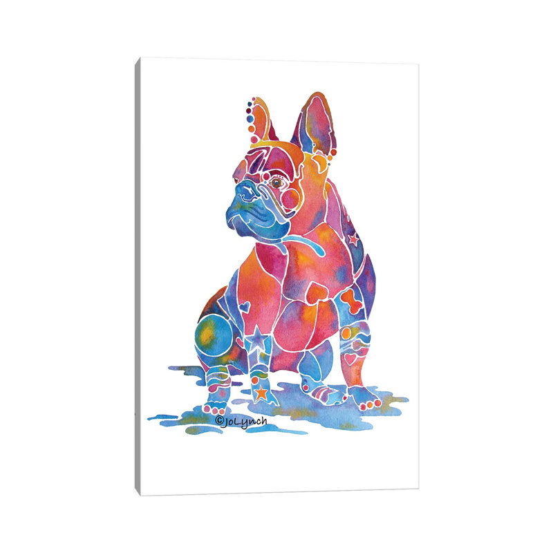 French Bulldog Louise 1 Piece Wrapped Canvas Wall Art, 66.04 cm H x 45.72 cm W x 3.175 cm D