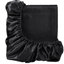 Drap de luxe divisé 7 pièces en satin 100% satin noir, doux et lisse