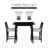 Aniek 3PC Upholstered Counter Set Black