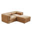 Élégant canapé 2 places en chenille avec siège de rangement repose-pieds, dossier cylindrique et accoudoirs, causeuse moderne en tissu avec espace de rangement caché