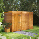 Powersheds 10 x 6ft Timber Overlap Windowless Pent Garden Shed