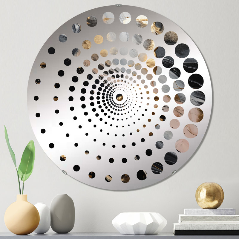 Geralene - Miroir mural spiralé, 31,4 po x 31,4 po