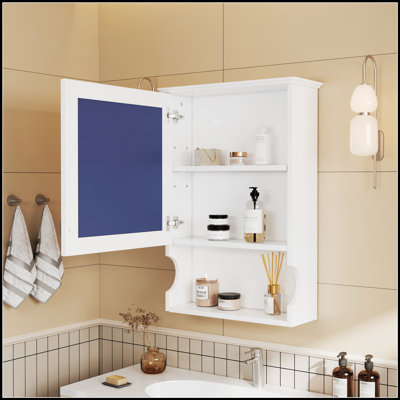 Armoire de rangement murale de 20 po avec miroir, solution de rangement élégante et fonctionnelle