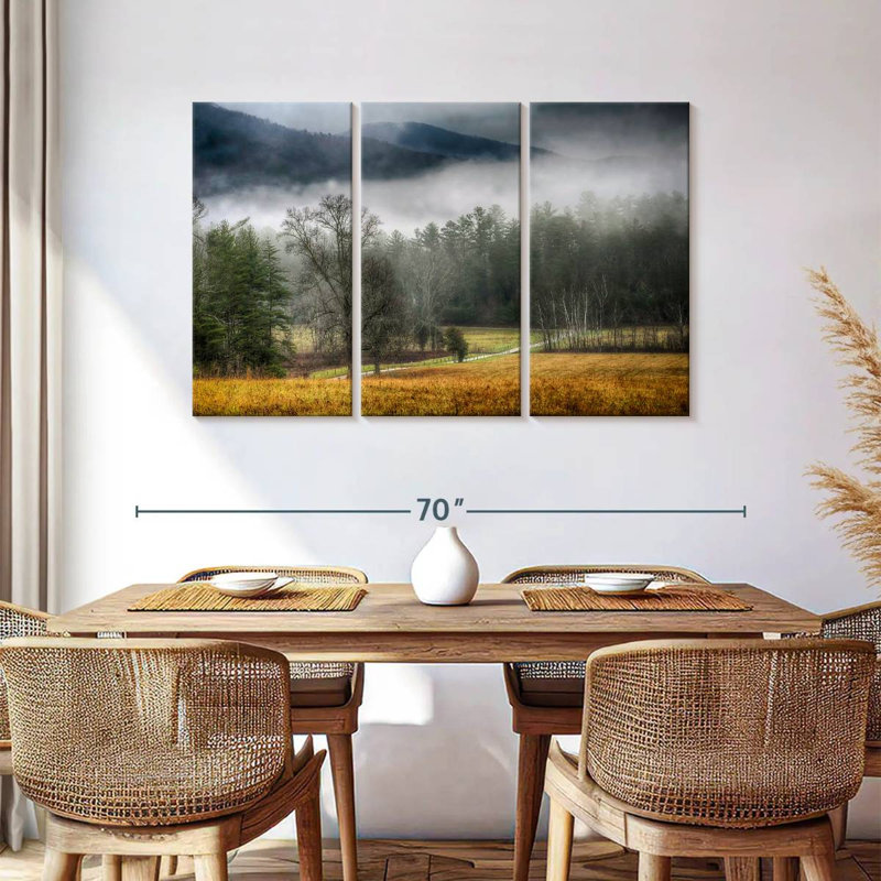 Alvord Cades Cove Fields Mist, 36" H x 57" W