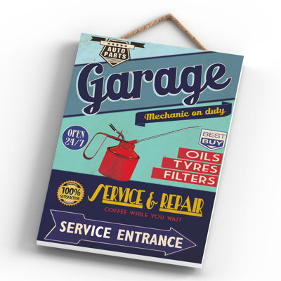 Garage Mechanic On Duty - Print on MDF