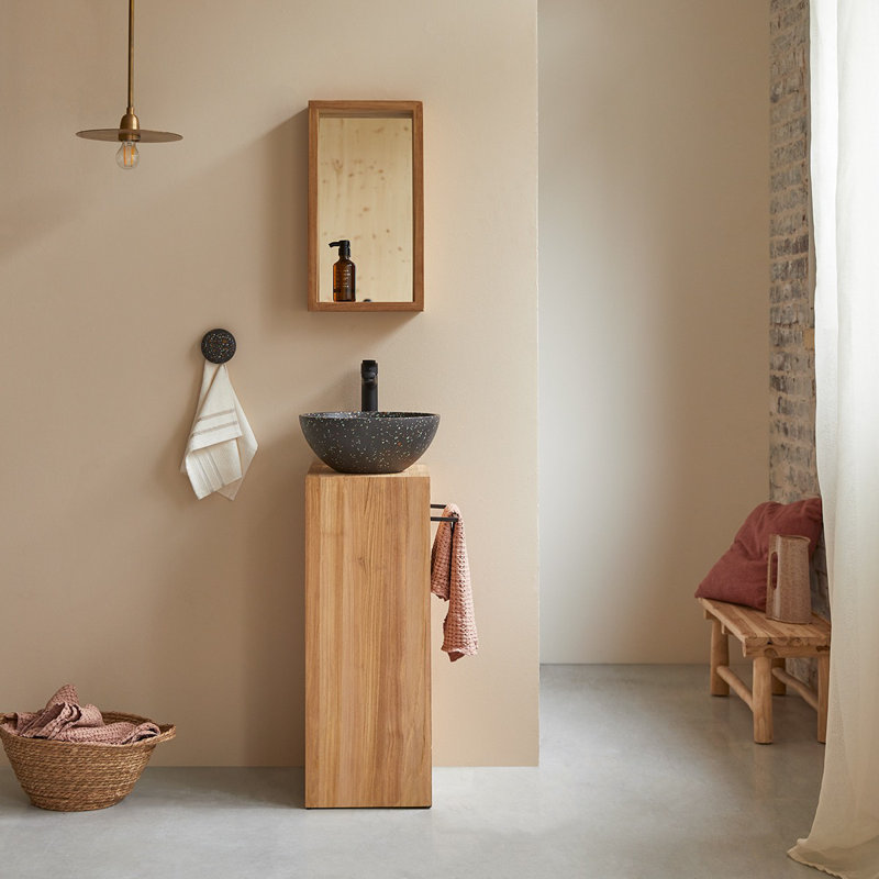 Stelle 30cm Single Bathroom Vanity Base Only in Brown