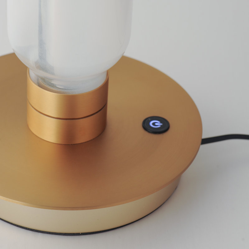 Gusto LED Table Lamp, Gold, White/Clear