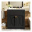Meuble-lavabo 30 po avec lavabo en céramique, armoire de rangement autoportante moderne avec poignées dorées, portes à fermeture douce-23246065