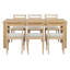 Ensemble de table de salle à manger en bois 7 pièces Farmhouse-1197947006