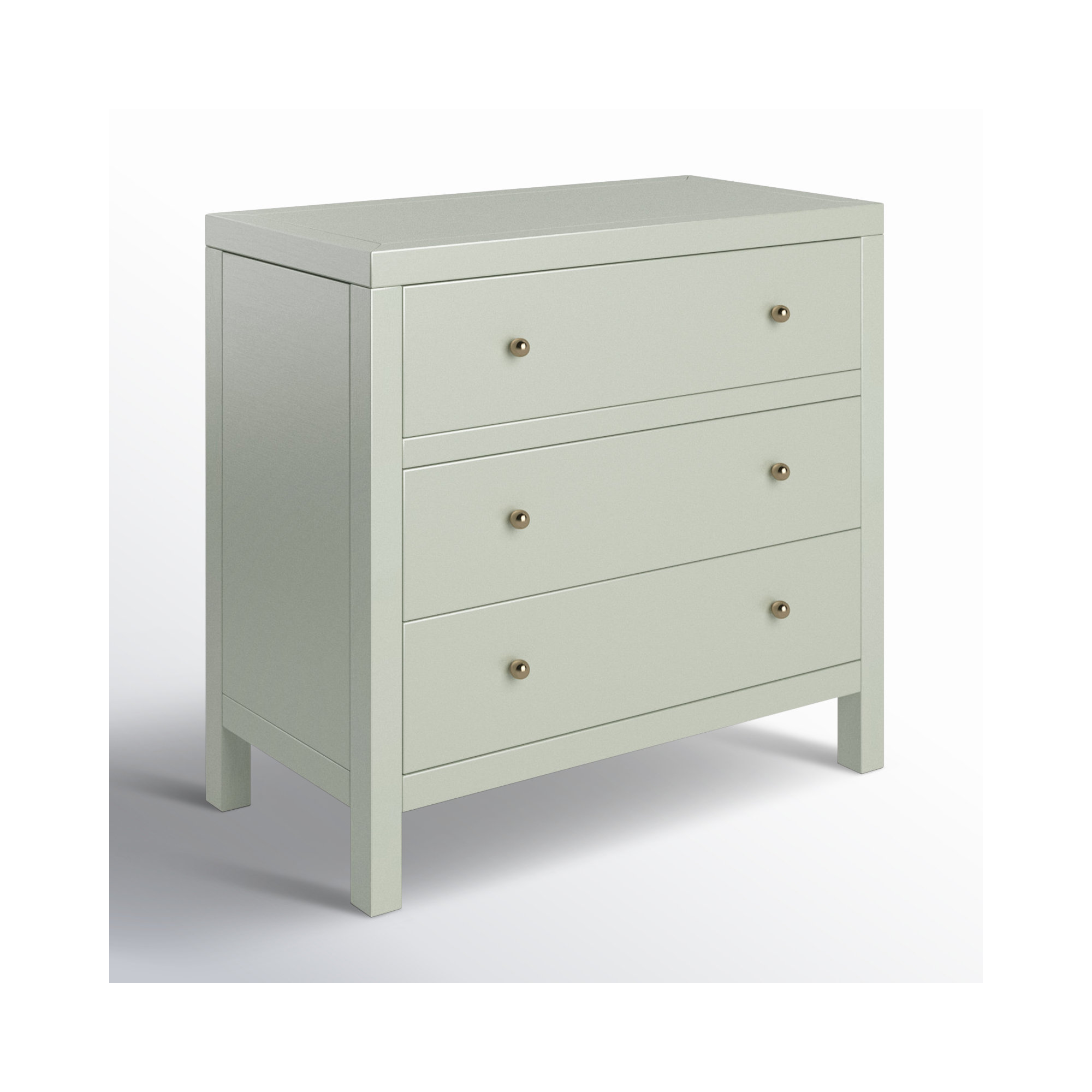 Celine 34" 3-Drawer Nightstand, Sage Green