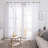 Silver Foil Printed Wave Pattern Semi Sheer Grommet Top Curtains (Set of 2)-1324674368