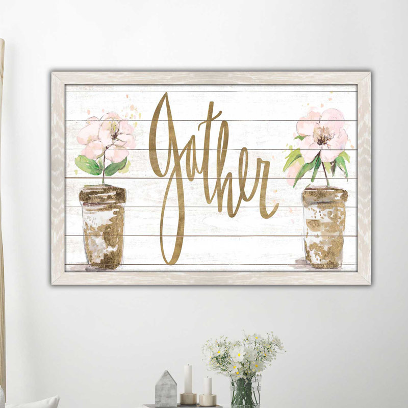 «GaTher», reproduction de peinture à l'aquarelle, H 18 po x l 30 po x P 1 po, Toile tendue