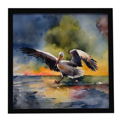 Pelican Framed Metal Print