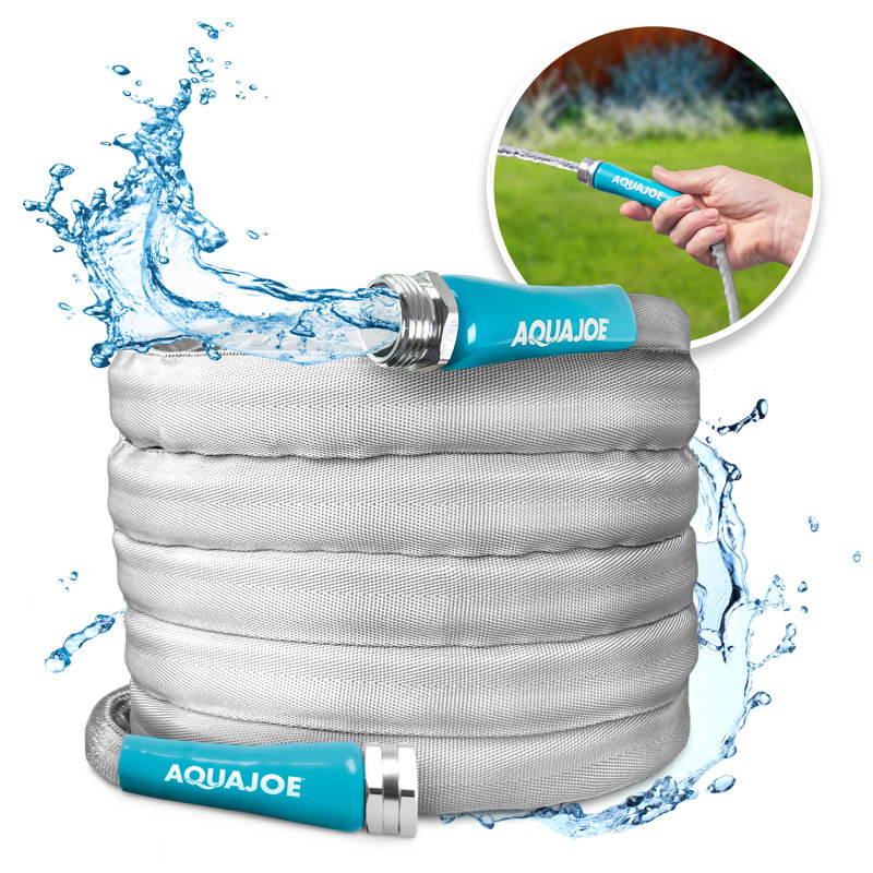 Tuyau d'arrosage ultra flexible non extensible 25 pi x 5/8 po AquaJack Aqua Joe
