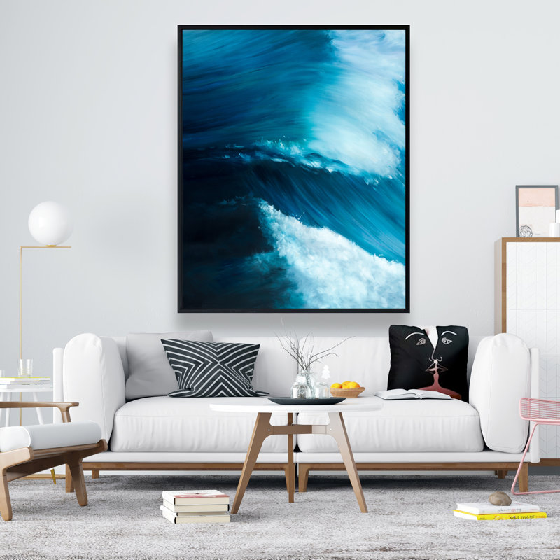 Unleashed Sea - Framed Canvas Bathroom Decor for Home