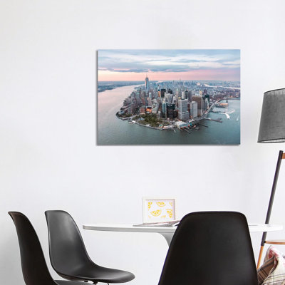 Lower Manhattan Peninsula At Sunset, New York City, New York, USA 1 Piece Wrapped Canvas Wall Art