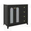 Ensemble de meuble-lavabo 36 po avec lavabo en céramique, armoire de rangement classique avec 2 portes en verre à fermeture en douceur classiques, tablettes réglables et trois tiroirs à fermeture en douceur-1519129229