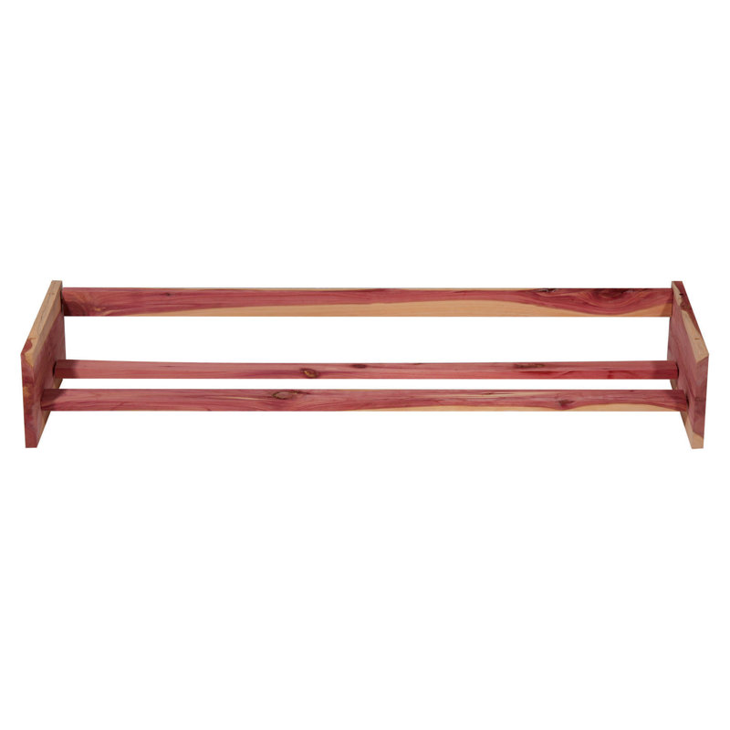 Stackable Cedar Wood Shoe Rack with Unfinished Finish