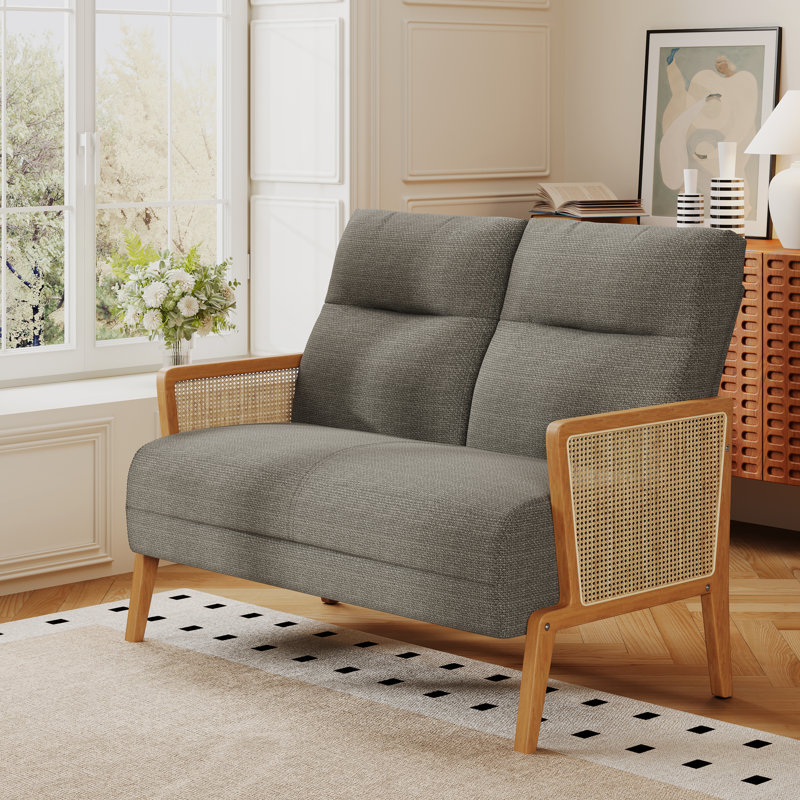 48'' Upholstered Loveseat, Taupe