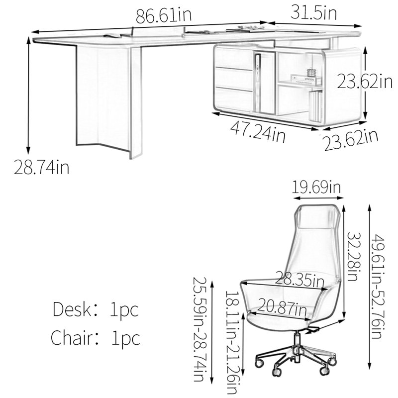 Premium Solid Wood Craftsmanship Desk