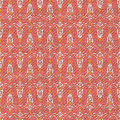 Tapis décoratif orange florale
