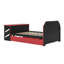 Lit de jour double en bois avec lit gigogne simple, cadre de lit de jour extensible avec bureau, lit de jour extensible inspiré du jeu avec lit gigogne-252131639