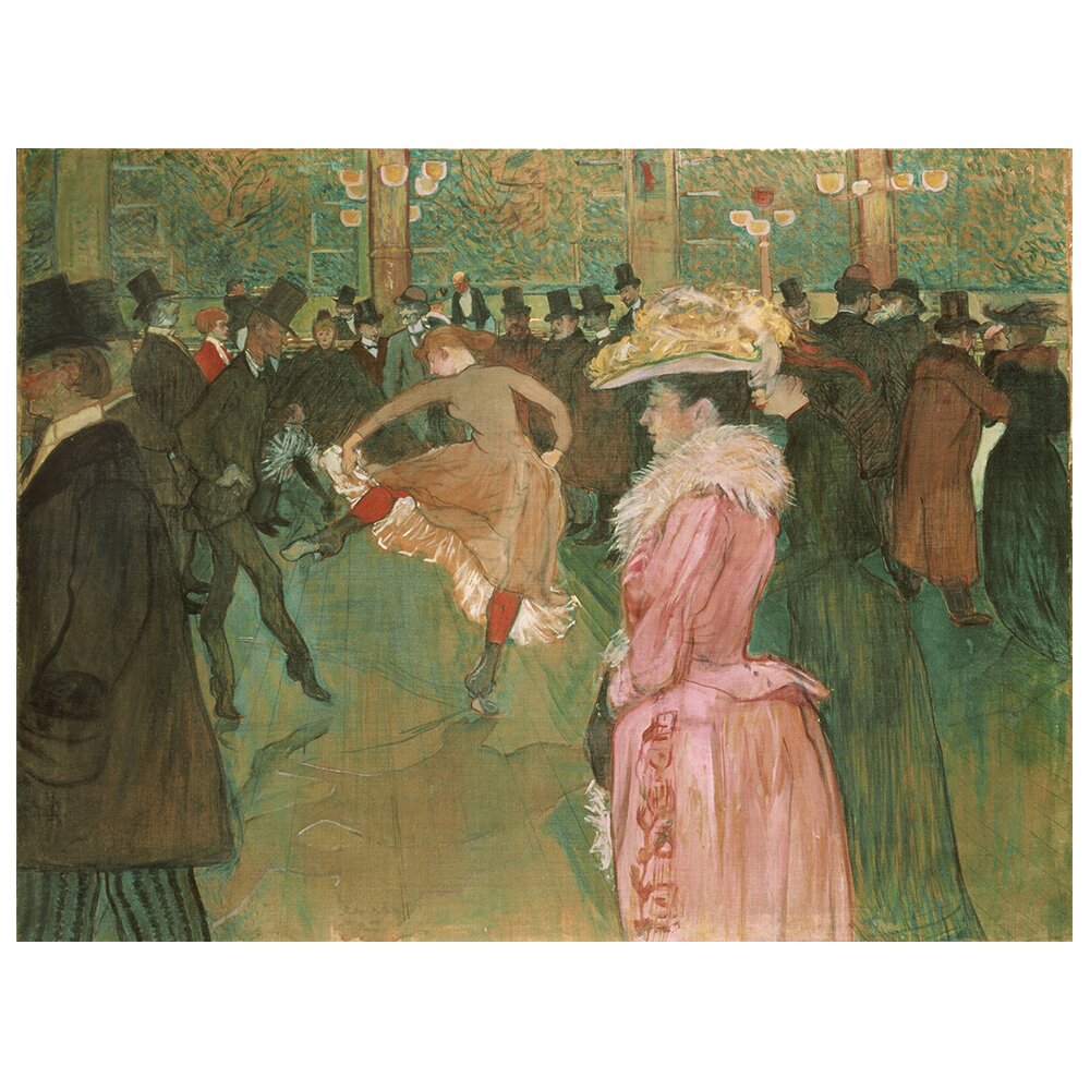 Leinwandbild At the Cabaret von Henri De Toulouse-Lautrec