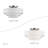 4 Light Bronze Extra Large Semi-Flush With Hand Crafted Off-White Color Fabric Hardback Shades-865186316