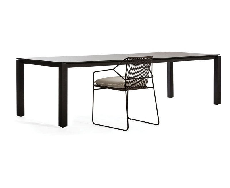 Table 29,5" rectangulaire Machar, HPL noir nordique, L 39,38 po x L 78,75 po x H 29,5 po, Anthracite