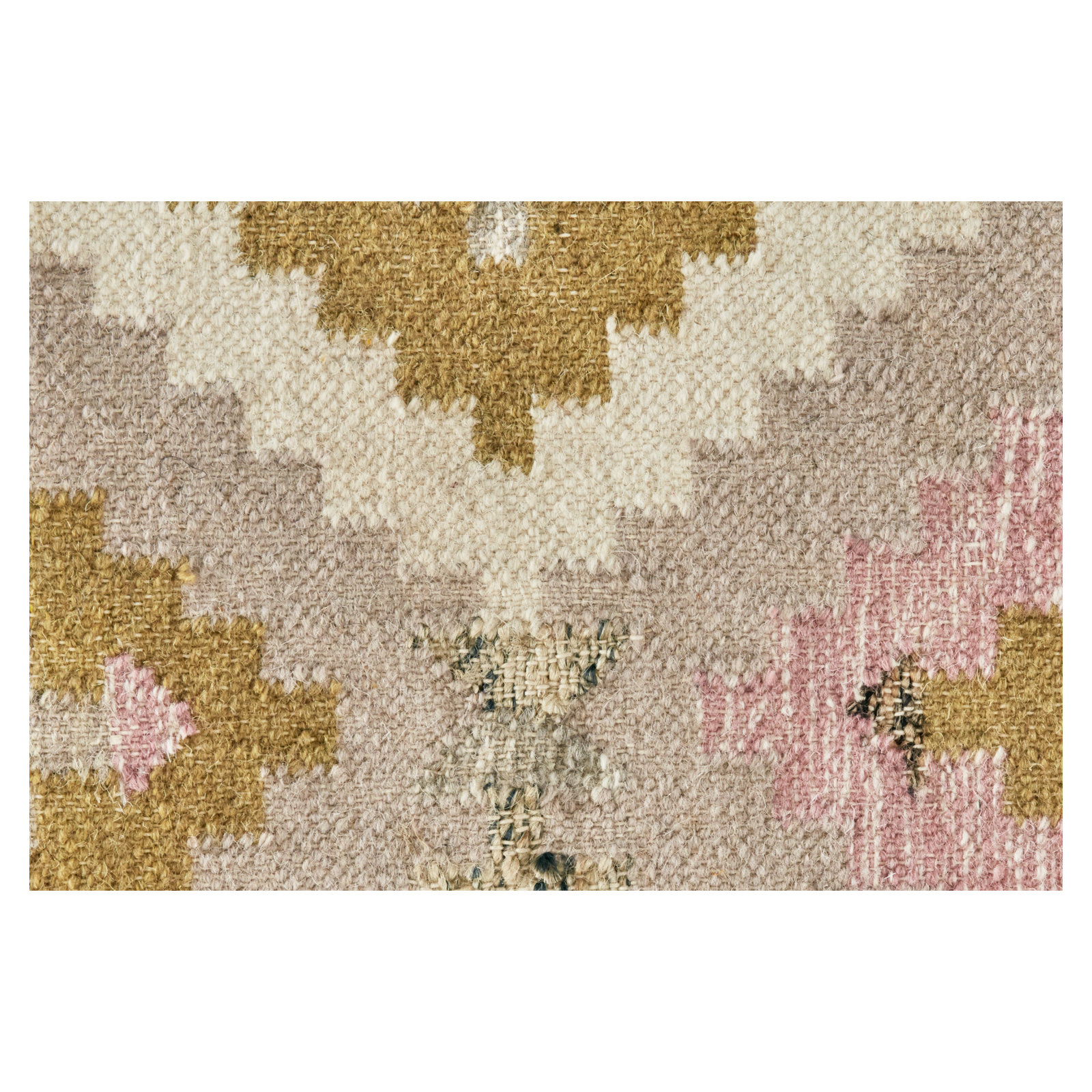 Joni Handmade Pink/Beige/Green/Gray Rug, Rectangle 10' x 14'